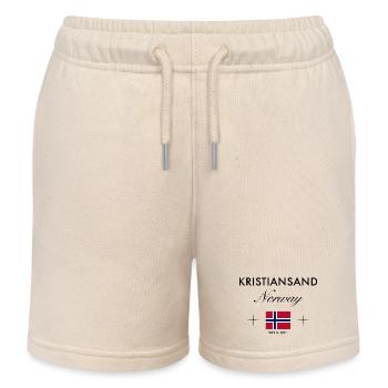 Kristiansand Norwegen Koordinaten Reise Souvenir - Kinder Organic Joggingshorts Mini Bolter von Stanley/Stella - Natur - Vorne