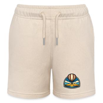 Sonnenaufgang Ballon über Meer - Kinder Organic Joggingshorts Mini Bolter von Stanley/Stella - Natur - Vorne