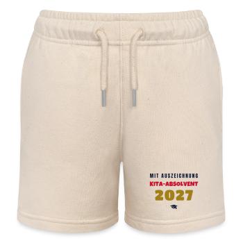 Kita Absolvent 2027 mit Auszeichnung Abschied - Kinder Organic Joggingshorts Mini Bolter von Stanley/Stella - Natur - Vorne