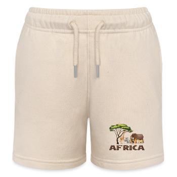 Afrika Grafik - Kinder Organic Joggingshorts Mini Bolter von Stanley/Stella - Natur - Vorne