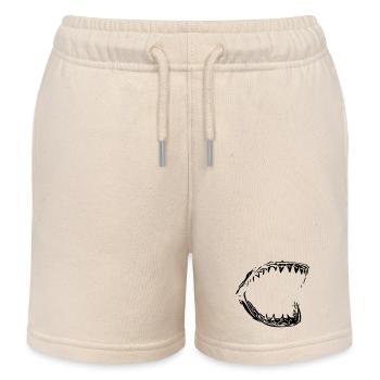 Riesen Vector Hai Gebiss - Kinder Organic Joggingshorts Mini Bolter von Stanley/Stella - Natur - Vorne