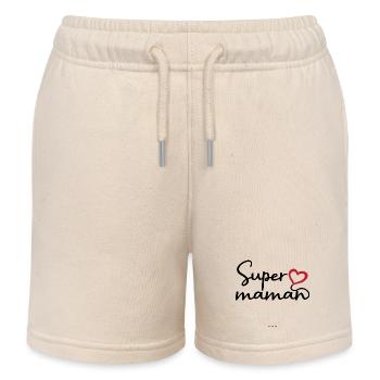 Super maman personnalisés - Short de jogging enfant bio Stanley/Stella - écru doux - Devant