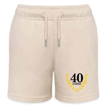 Jubiläum 40 Jahre Lorbeerkranz - Kinder Organic Joggingshorts Mini Bolter von Stanley/Stella - Natur - Vorne