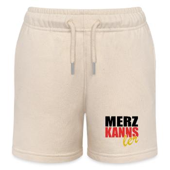 Merz kanns - Kanzler - Kanzlerkandidat - Kinder Organic Joggingshorts Mini Bolter von Stanley/Stella - Natur - Vorne