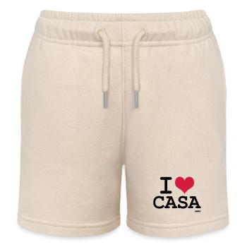 I love Casablanca - i love casa by wam - Kids Organic Sweat Shorts by Stanley/Stella - soft Ecru - Front