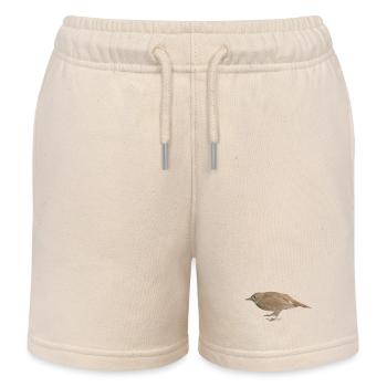 Vogel Nachtigall - Kinder Organic Joggingshorts Mini Bolter von Stanley/Stella - Natur - Vorne