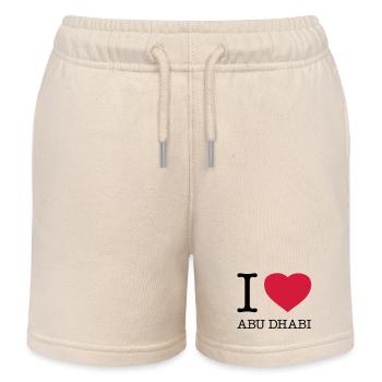 I LOVE ABU DHABI - Kinder Organic Joggingshorts Mini Bolter von Stanley/Stella - Natur - Vorne