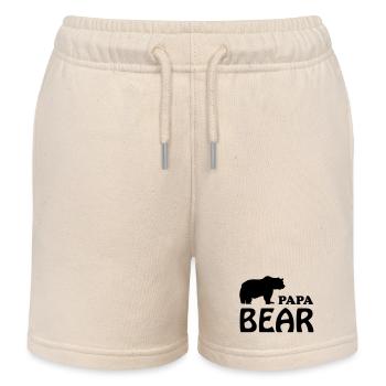 Papa ours de papa père papa - Short de jogging enfant bio Stanley/Stella - écru doux - Devant