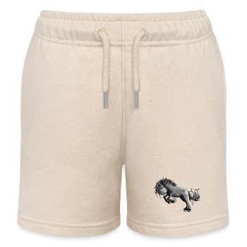 Sauvage Cheval frison - Chevaux - Short de jogging enfant bio Stanley/Stella - écru doux - Devant