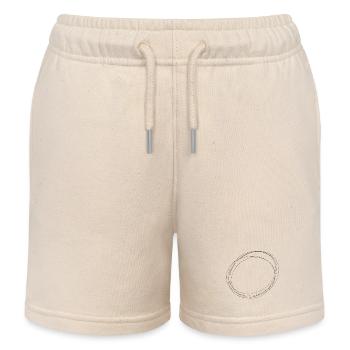 Geometrischer Kreis – Modernes Shape Motiv - Kinder Organic Joggingshorts Mini Bolter von Stanley/Stella - Natur - Vorne