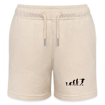 Evolution of Human to a Soccer player - Kinder Organic Joggingshorts Mini Bolter von Stanley/Stella - Natur - Vorne