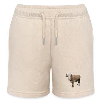 Cow - Kids Organic Sweat Shorts by Stanley/Stella - soft Ecru - Front