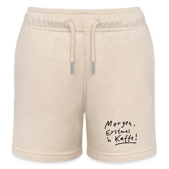 Kaffee Guten Morgen - Kinder Organic Joggingshorts Mini Bolter von Stanley/Stella - Natur - Vorne