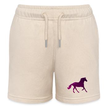 Cheval Étoile - Cadeau de Cheval Galaxie de Caval d’Équitation Mignon - Short de jogging enfant bio Stanley/Stella - écru doux - Devant