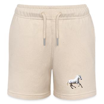 Cheval - Short de jogging enfant bio Stanley/Stella - écru doux - Devant