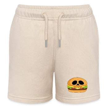 Crâne burger - Short de jogging enfant bio Stanley/Stella - écru doux - Devant