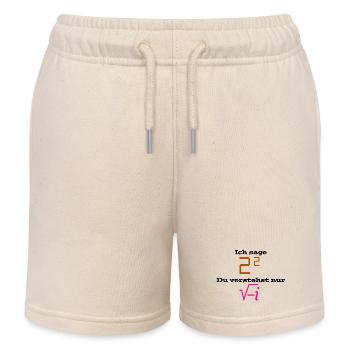 Mathematik-Grafik mit Formel und Ziffern - Kinder Organic Joggingshorts Mini Bolter von Stanley/Stella - Natur - Vorne