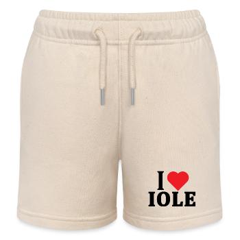 T-Shirt Ich liebe Iole T-Shirt Geschenkidee - Kinder Organic Joggingshorts Mini Bolter von Stanley/Stella - Natur - Vorne