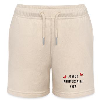 ALLES GUTE ZUM GEBURTSTAG PAPA - Kinder Organic Joggingshorts Mini Bolter von Stanley/Stella - Natur - Vorne
