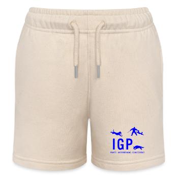 IGP Hundesport - Blau - Kinder Organic Joggingshorts Mini Bolter von Stanley/Stella - Natur - Vorne