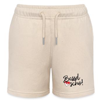 Bassd scho! - Kinder Organic Joggingshorts Mini Bolter von Stanley/Stella - Natur - Vorne