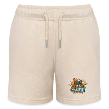 Chicken Eier Huhn Gockel Hahn Küken Nest - Kinder Organic Joggingshorts Mini Bolter von Stanley/Stella - Natur - Vorne