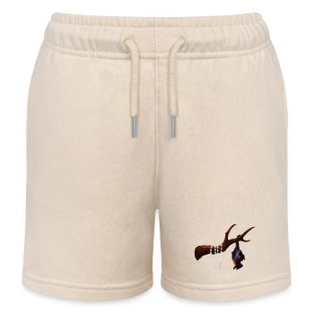 Flughund mit Ast, Rosenkränze, verschenken - Kinder Organic Joggingshorts Mini Bolter von Stanley/Stella - Natur - Vorne