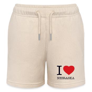 I LOVE NEBRASKA - Kinder Organic Joggingshorts Mini Bolter von Stanley/Stella - Natur - Vorne