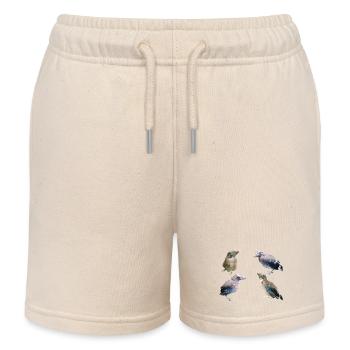 Jay Young Birds - Kids Organic Sweat Shorts by Stanley/Stella - soft Ecru - Front