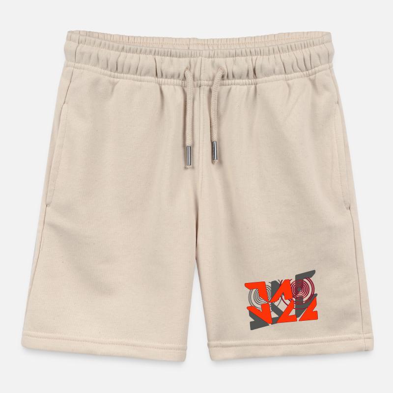Jazz Graffiti Pattern Kids Organic Sweat Shorts by Stanley/Stella