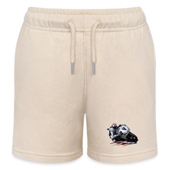 Sport automobile - Short de jogging enfant bio Stanley/Stella - écru doux - Devant