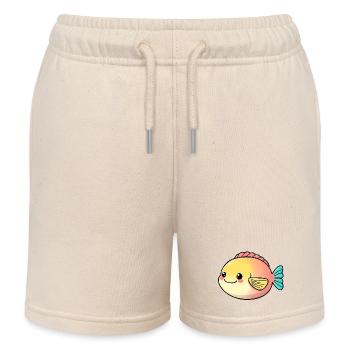 Poisson - Short de jogging enfant bio Stanley/Stella - écru doux - Devant