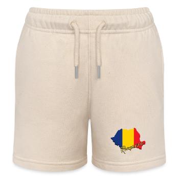 J'aime la Roumanie, fabriqué en Roumanie - Short de jogging enfant bio Stanley/Stella - écru doux - Devant