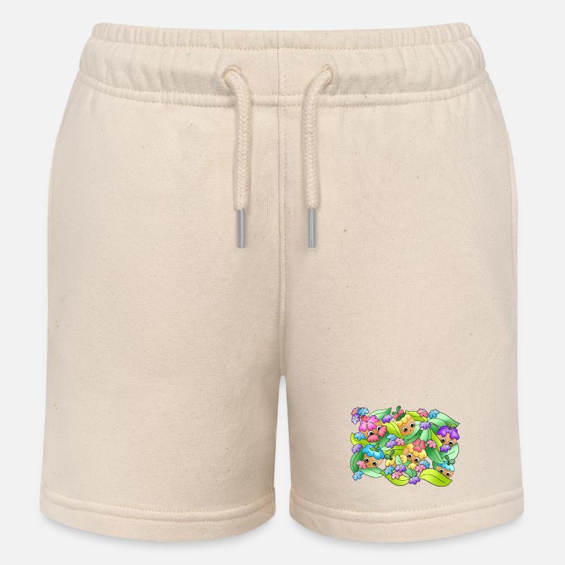 Boutons de rêve | Été | Feuillage | Nature - Short de jogging enfant bio Stanley/Stella - écru doux