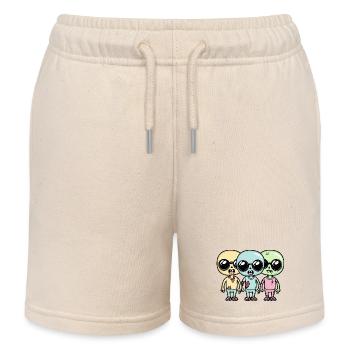 Goth Zombie Kinder Illustration  - Kinder Organic Joggingshorts Mini Bolter von Stanley/Stella - Natur - Vorne
