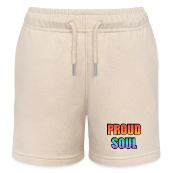 Typographie dégradée Proud Soul - Short de jogging enfant bio Stanley/Stella - écru doux - Devant