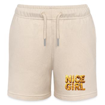 Nice Girl – Monumentale Buchstaben am Himmel - Kinder Organic Joggingshorts Mini Bolter von Stanley/Stella - Natur - Vorne