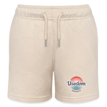 Usedom MeerLifestyle Stranddesign - Kinder Organic Joggingshorts Mini Bolter von Stanley/Stella - Natur - Vorne