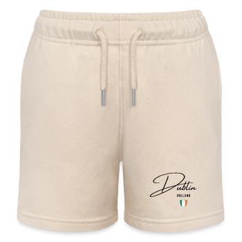 Elegant design Dublin, I love Dublin - Kids Organic Sweat Shorts by Stanley/Stella - soft Ecru - Front