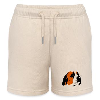 St. Bernard Dog - Kids Organic Sweat Shorts by Stanley/Stella - soft Ecru - Front