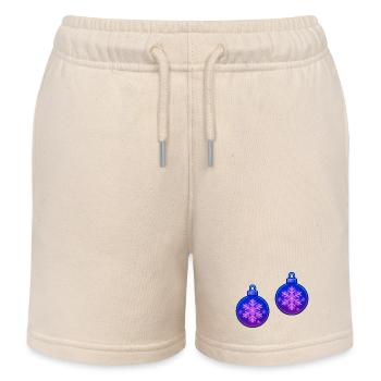 Ornement en forme de flocon de neige pour le Bal de Noël - Short de jogging enfant bio Stanley/Stella - écru doux - Devant