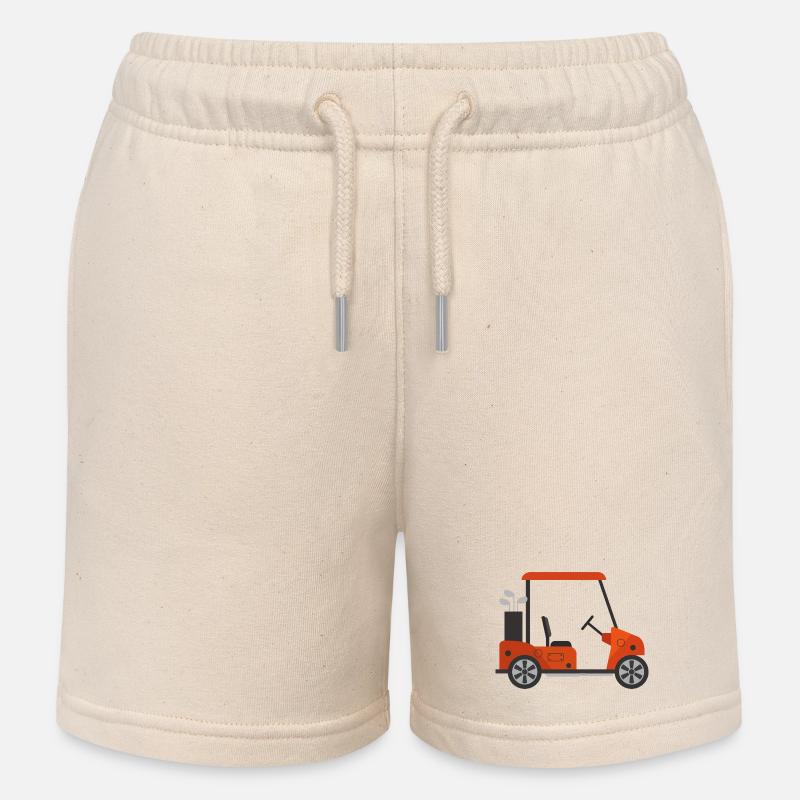 Voiturettes de golf - Short de jogging enfant bio Stanley/Stella - écru doux