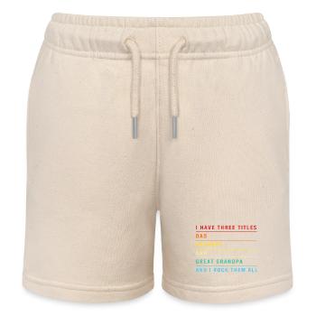 Opa Enkel Enkelkind Opi Großvater - Kinder Organic Joggingshorts Mini Bolter von Stanley/Stella - Natur - Vorne