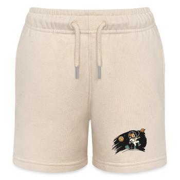Astronaut Maus im All – niedliche Illustration - Kinder Organic Joggingshorts Mini Bolter von Stanley/Stella - Natur - Vorne