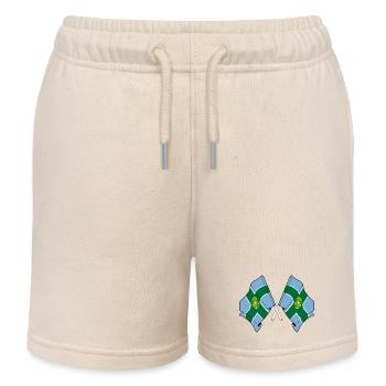 Drapeaux du Derbyshire croisés - Short de jogging enfant bio Stanley/Stella - écru doux - Devant