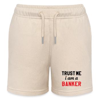Glaub mir, ich bin Banker - Kinder Organic Joggingshorts Mini Bolter von Stanley/Stella - Natur - Vorne