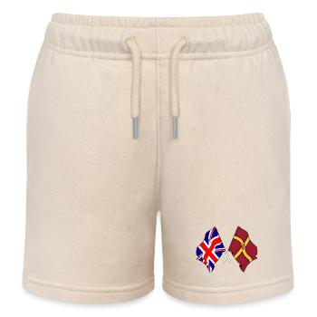 Northamptonshire crossed with Great Britain - Kids Organic Sweat Shorts by Stanley/Stella - soft Ecru - Front