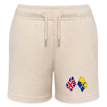 Durham & Great Britain - Kids Organic Sweat Shorts by Stanley/Stella - soft Ecru - Front