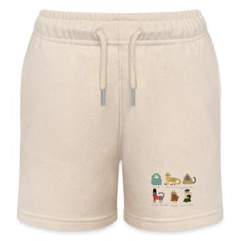 Cat breeds - Kids Organic Sweat Shorts by Stanley/Stella - soft Ecru - Front
