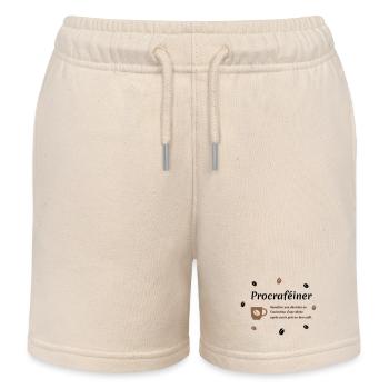 Procrafeinate - Kids Organic Sweat Shorts by Stanley/Stella - soft Ecru - Front